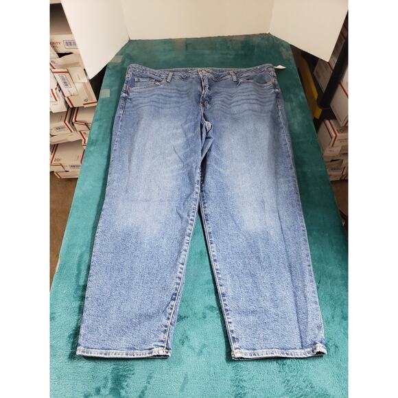 Old Navy Jeans Size 22 Womens Blue Pants Stretch High Rise Straight NWT - Picture 1 of 14